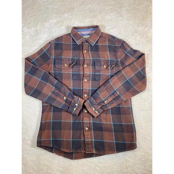 Normal Other - The Normal Brand Shirt Men's M-T Brown Blue Plaid Flannel Long Sleeve Cotton